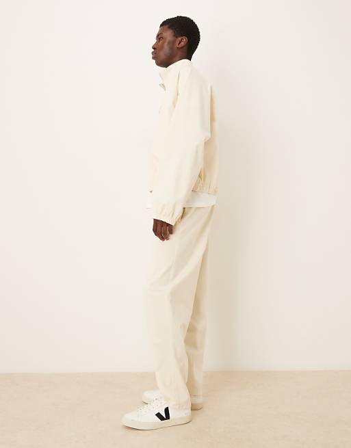 ASOS DESIGN Co-ord Oversized Tapered Trousers With Deep Pleat Detail In Ecru