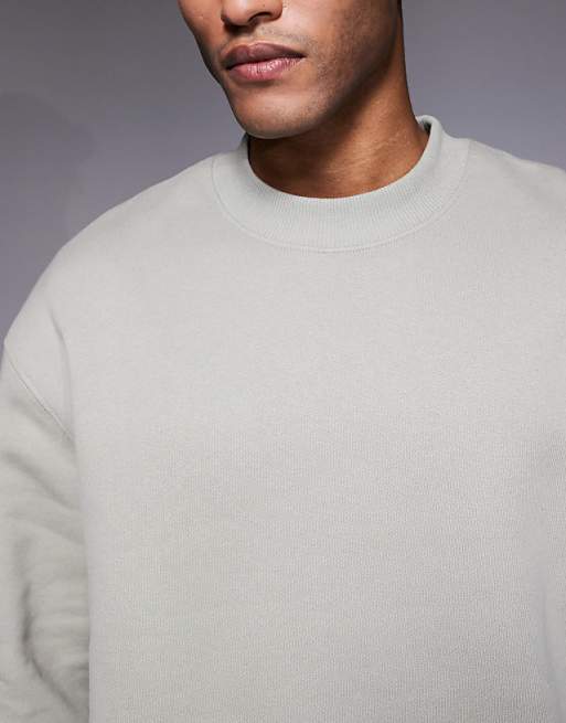ASOS DESIGN Co-ord Premium Heavyweight Oversized Sweatshirt 400gsms In Sage Green