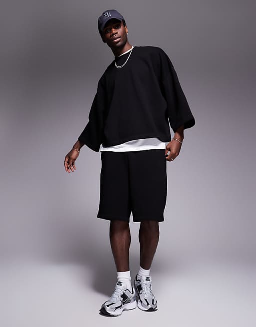 ASOS DESIGN Co-ord Relaxed Sweatshirt T-shirt In Black