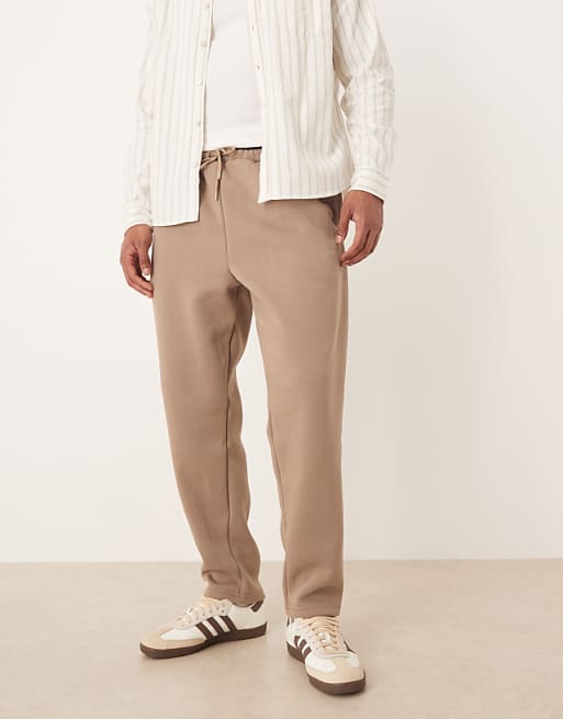 ASOS DESIGN Co-ord Relaxed Tapered Fit Joggers In Beige