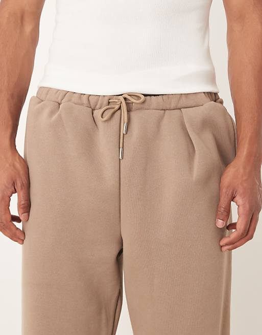 ASOS DESIGN Co-ord Relaxed Tapered Fit Joggers In Beige