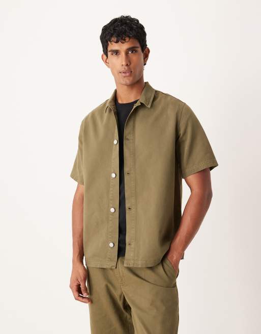 ASOS DESIGN Co-ord Short Sleeve In Khaki