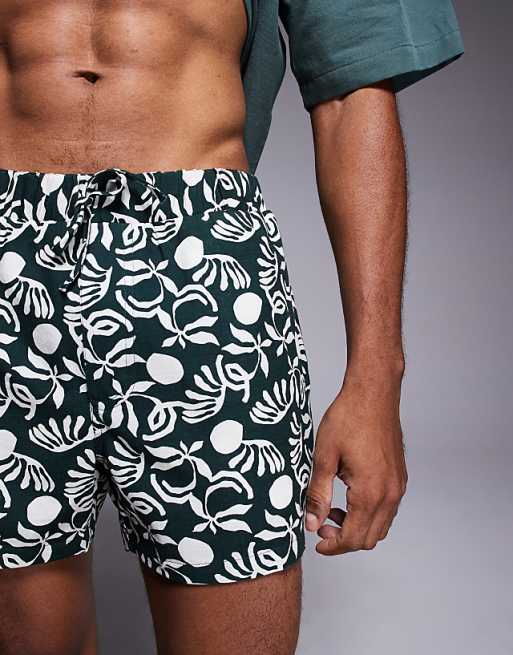ASOS DESIGN Co-ord Shorts In Short Length In Dark Green