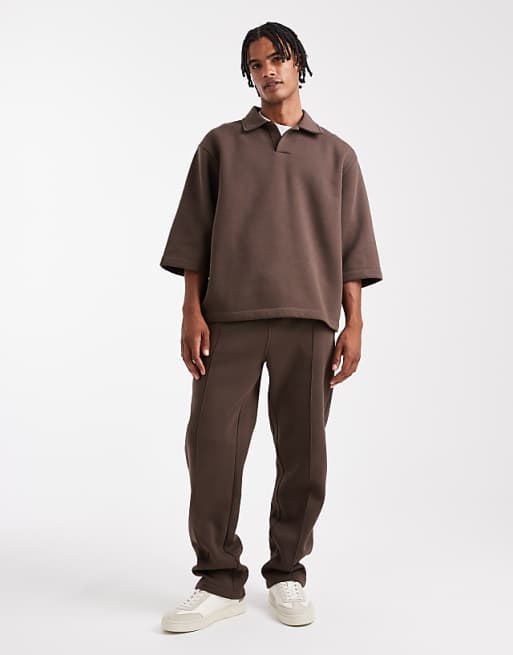 ASOS DESIGN Co-ord Straight Leg Jogger In Brown