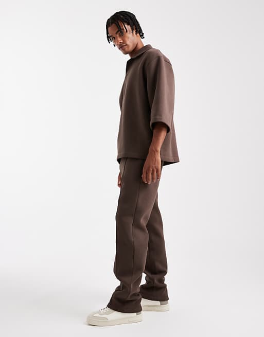 ASOS DESIGN Co-ord Straight Leg Jogger In Brown