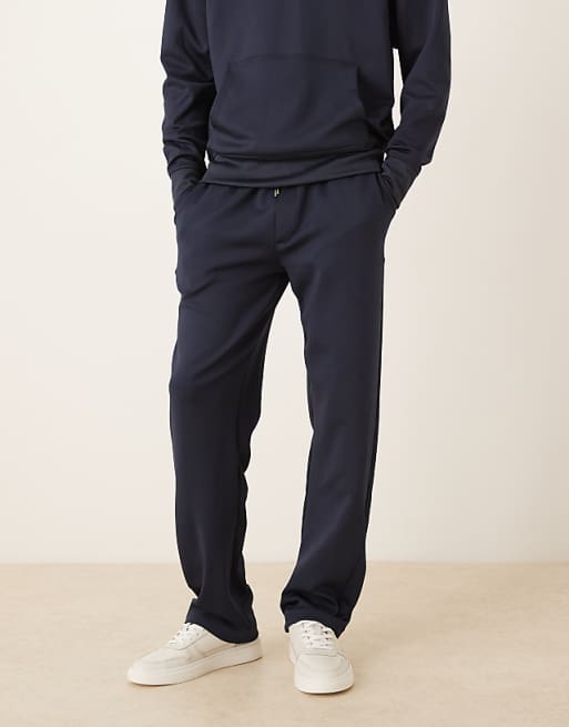ASOS DESIGN co-ord straight leg jogger in navy