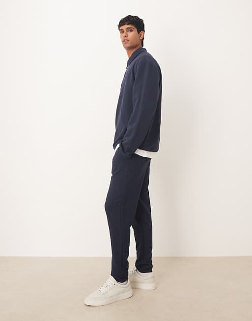 ASOS DESIGN Co-ord Tapered Fit Pique Jogger In Navy