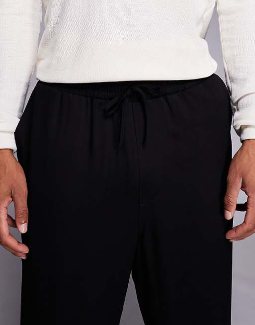 ASOS DESIGN Co-ord Tapered Trousers In Black