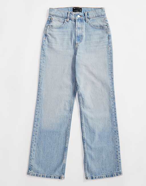 ASOS DESIGN Comfort Stretch Straight Leg Jean In Light Blue