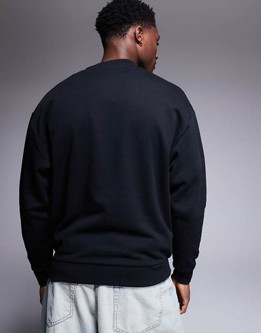 ASOS DESIGN Crew With City Print In Black
