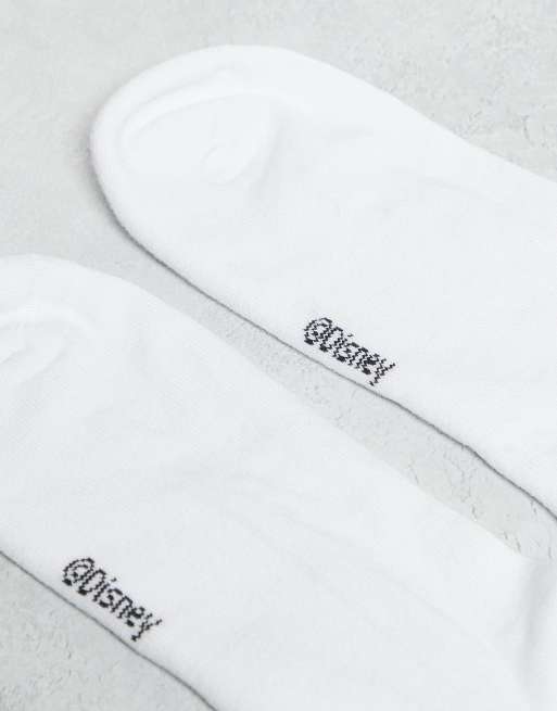 ASOS DESIGN Disney 2 Pack Socks With Mickey Santa Graphic In White