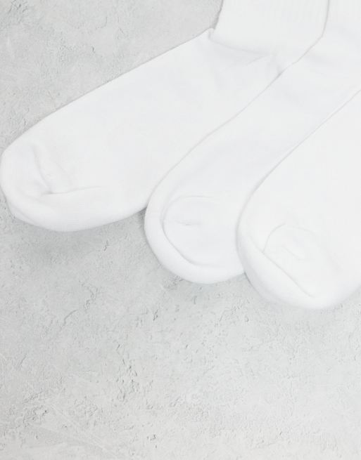 ASOS DESIGN Disney Pixar 3 Pack Socks Monster Inc Embroidery In White