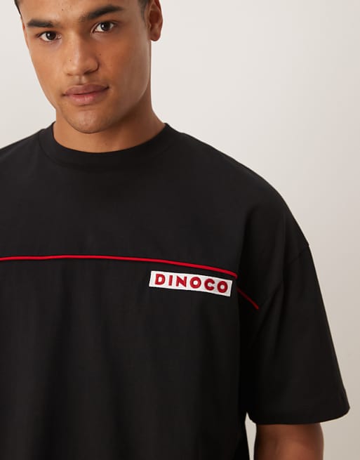 ASOS DESIGN Disney Pixar Unisex Oversized T-shirt With Cars Dinoco Prints In Black