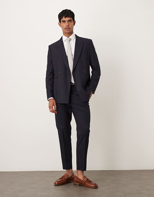 ASOS DESIGN double breasted Suit in navy