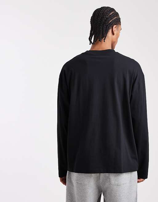 ASOS DESIGN Essential Oversized Long Sleeve T-shirt In Black - BLACK