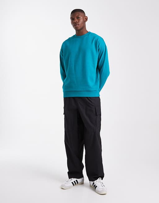 ASOS DESIGN Essential Relaxed Sweatshirt In Blue