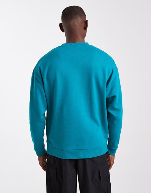 ASOS DESIGN Essential Relaxed Sweatshirt In Blue