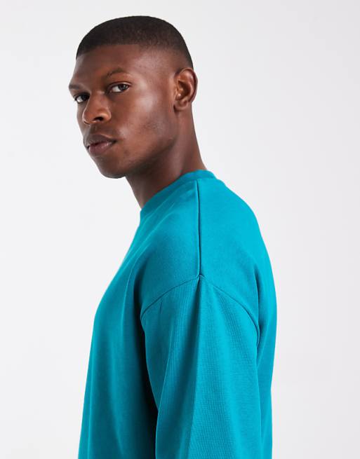 ASOS DESIGN Essential Relaxed Sweatshirt In Blue