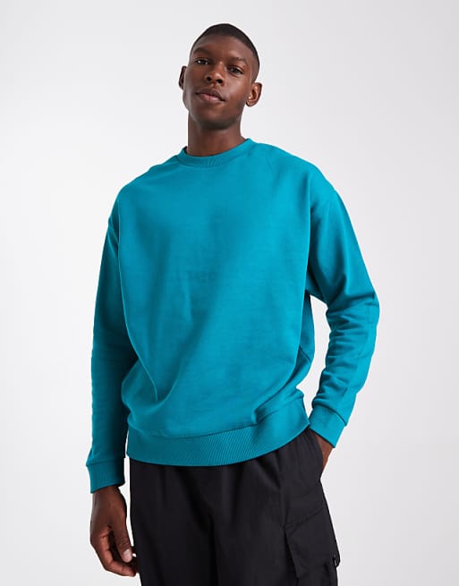 ASOS DESIGN essential relaxed sweatshirt in blue