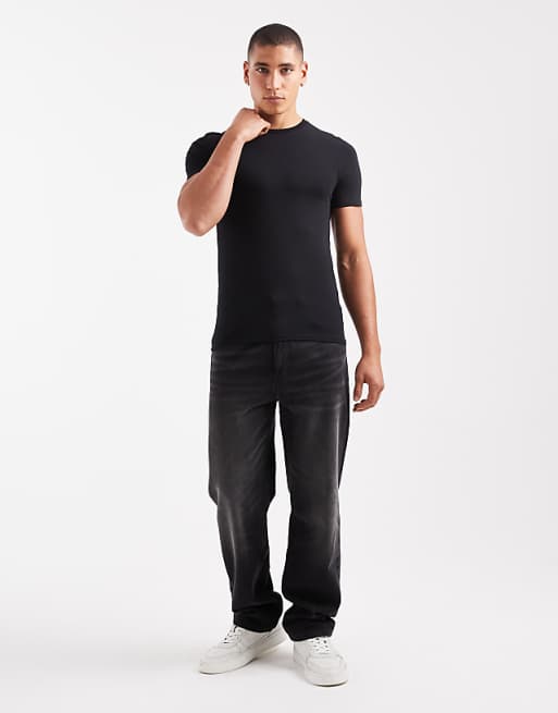 ASOS DESIGN Essentials 2 Pack Muscle Fit T-shirts In Black And White