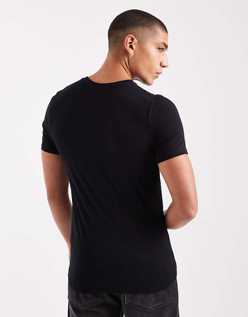 ASOS DESIGN Essentials 2 Pack Muscle Fit T-shirts In Black And White