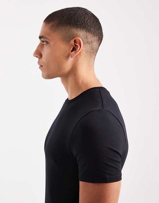 ASOS DESIGN Essentials 2 Pack Muscle Fit T-shirts In Black And White