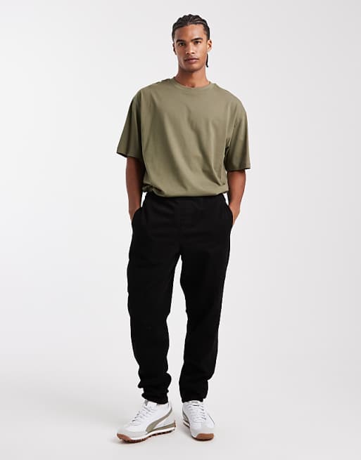 ASOS DESIGN Essentials 2 Pack Oversized T-shirts In Stone And Khaki