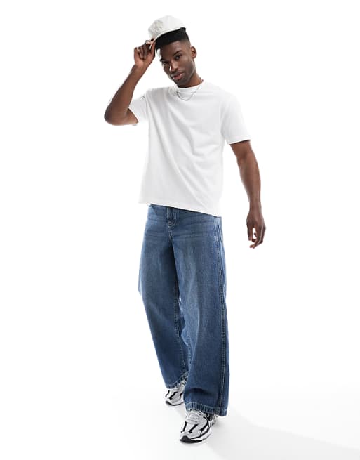 ASOS DESIGN Essentials 2 Pack Relaxed Crew Neck T-shirts In White