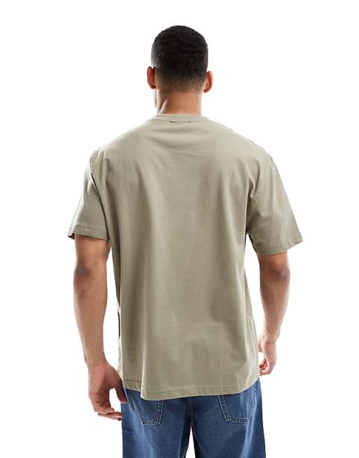 ASOS DESIGN Essentials 2 Pack Relaxed T-shirt In Cream & Khaki