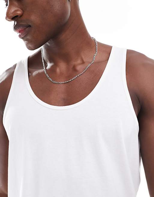 ASOS DESIGN Essentials 2 Pack Vests In Black And White