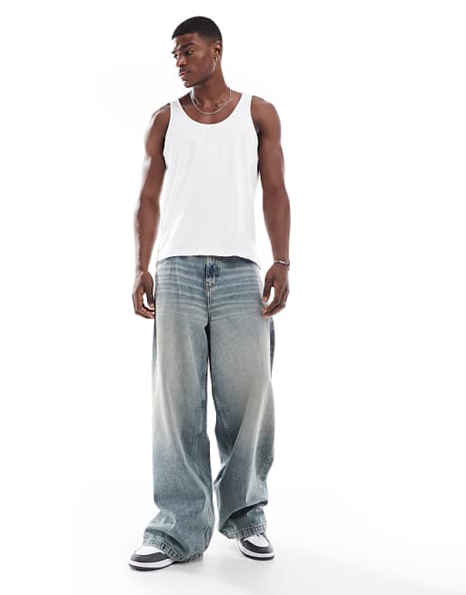 ASOS DESIGN Essentials 2 Pack Vests In Black And White