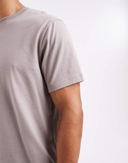 ASOS DESIGN Essentials Crew Neck T-shirt In Brown