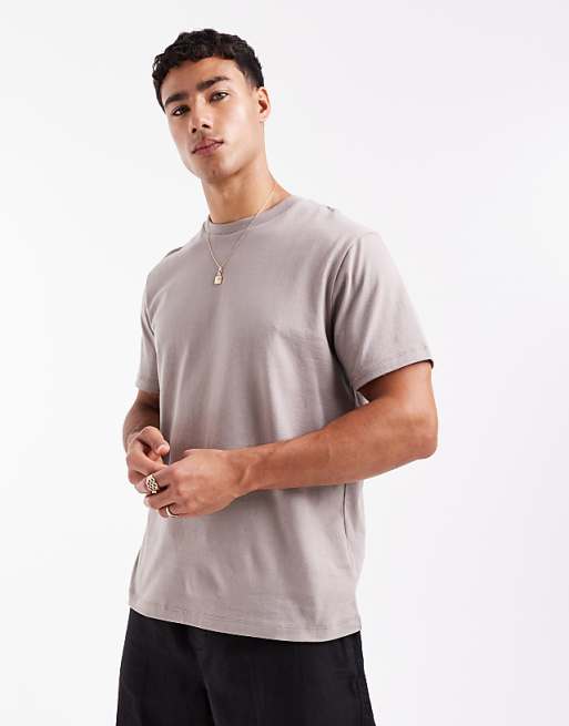ASOS DESIGN Essentials crew neck t-shirt in brown