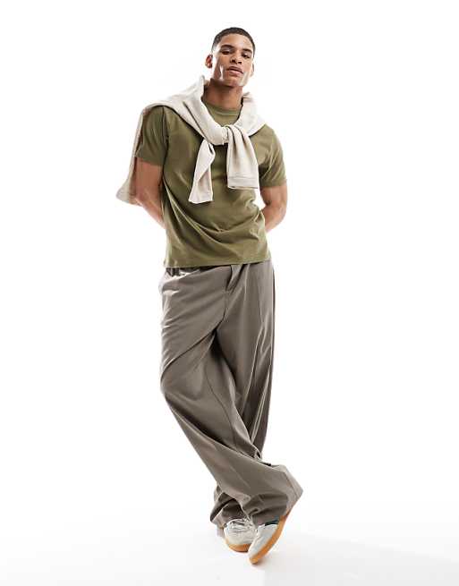 ASOS DESIGN Essentials Crew Neck T-shirt In Khaki