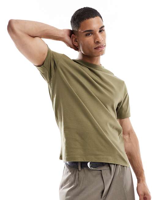 ASOS DESIGN Essentials crew neck t-shirt in khaki