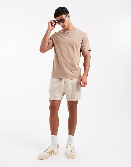 ASOS DESIGN Essentials Crew Neck T-shirt In Stone