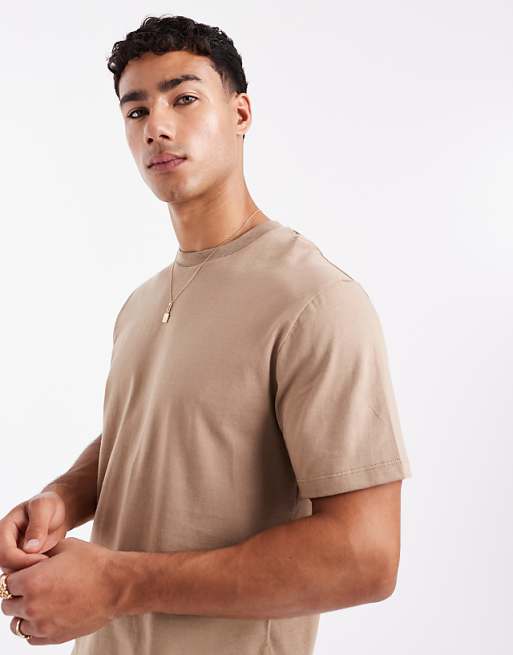 ASOS DESIGN Essentials Crew Neck T-shirt In Stone