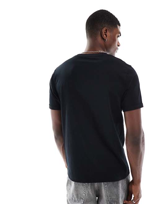 ASOS DESIGN Essentials Crew Neck T-shirt With Roll Sleeve In Black