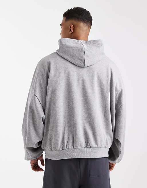 ASOS DESIGN Essentials Extreme Oversized Hoodie In Grey Marl