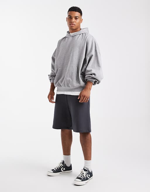 ASOS DESIGN Essentials Extreme Oversized Hoodie In Grey Marl