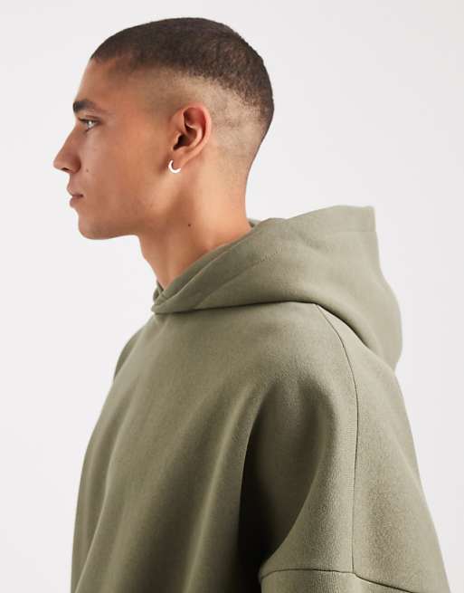 ASOS DESIGN Essentials Extreme Oversized Hoodie In Dusty Olive