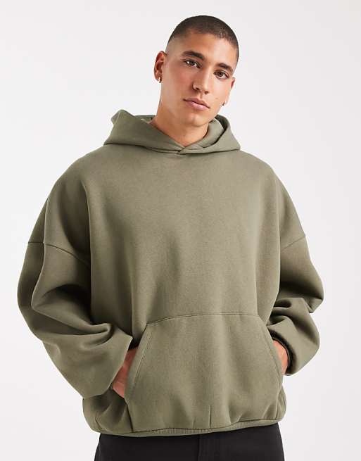 ASOS DESIGN essentials extreme oversized hoodie in dusty olive