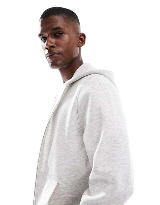 ASOS DESIGN Essentials Hoodie In White Marl