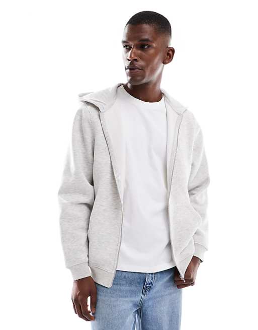 ASOS DESIGN essentials hoodie in white marl
