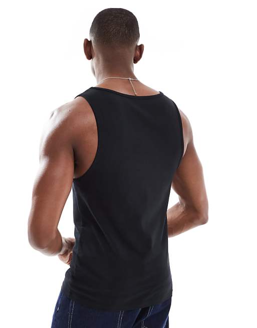 ASOS DESIGN Essentials Muscle Fit Vest In Black
