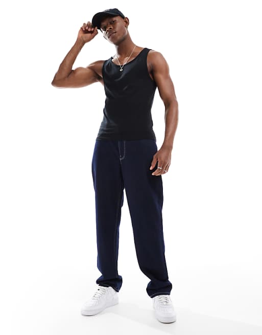 ASOS DESIGN Essentials Muscle Fit Vest In Black