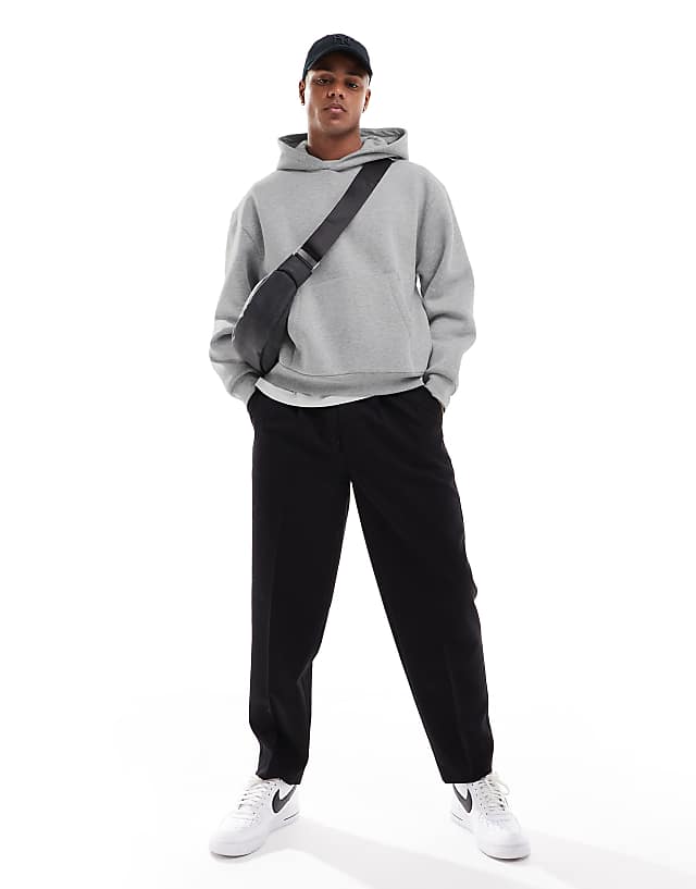 ASOS DESIGN Essentials Oversized Boxy Hoodie In Grey Marl