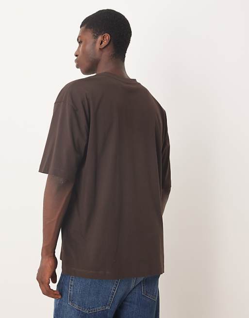 ASOS DESIGN Essentials Oversized Crew Neck T-shirt In Brown