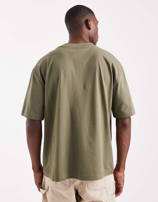 ASOS DESIGN Essentials Oversized Crew Neck T-shirt In Khaki