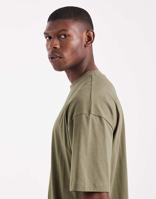 ASOS DESIGN Essentials Oversized Crew Neck T-shirt In Khaki